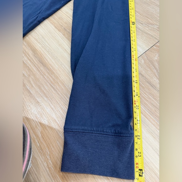 GOAT USA Navy Long Sleeve T-shirt Size Medium Discoloration - Picture 7 of 10